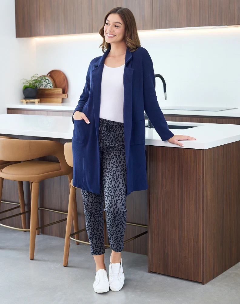 Chloe Knit Coatigan Navy - Image 14