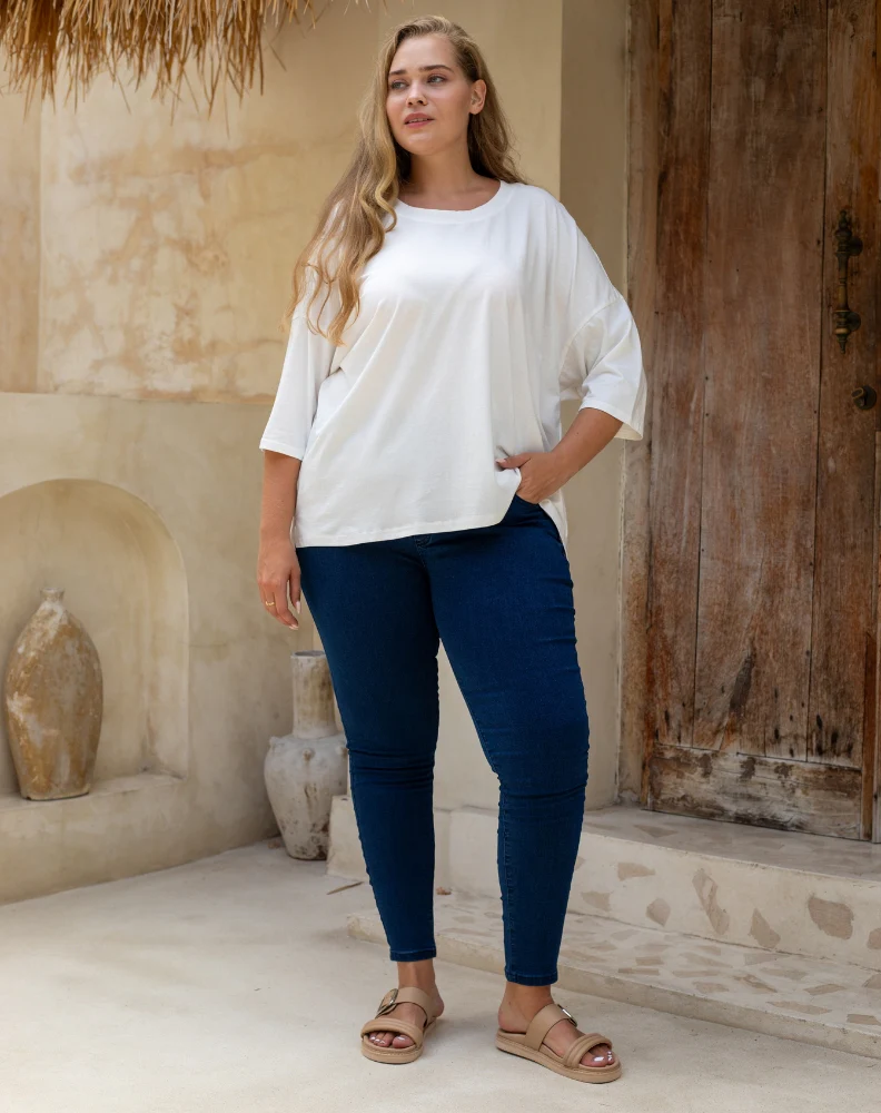 Classic Cotton Oversized Tee - White