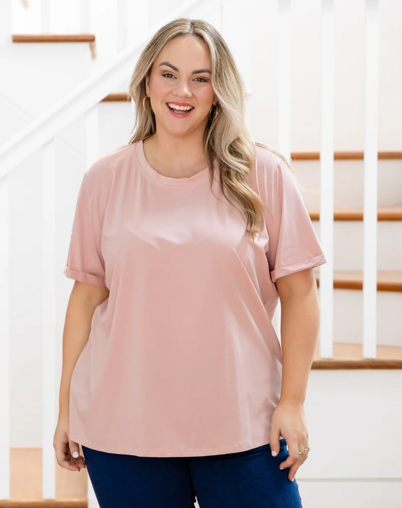 Cuff Tee - Pink - Image 6