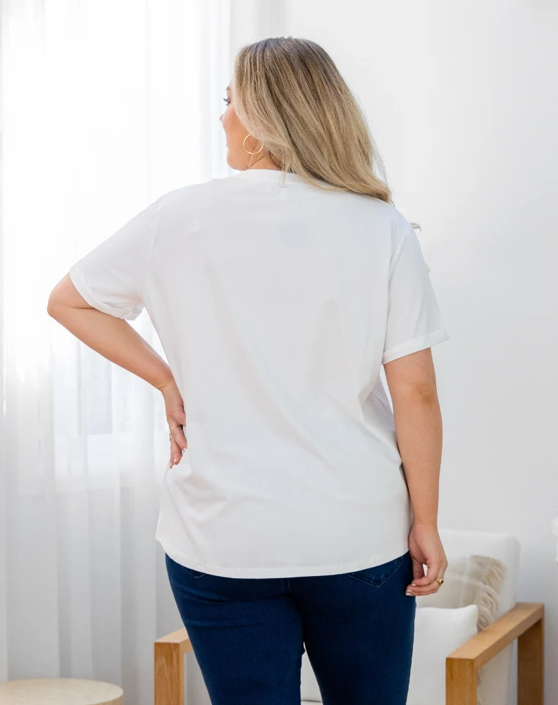 Cuff Tee - White - Image 4