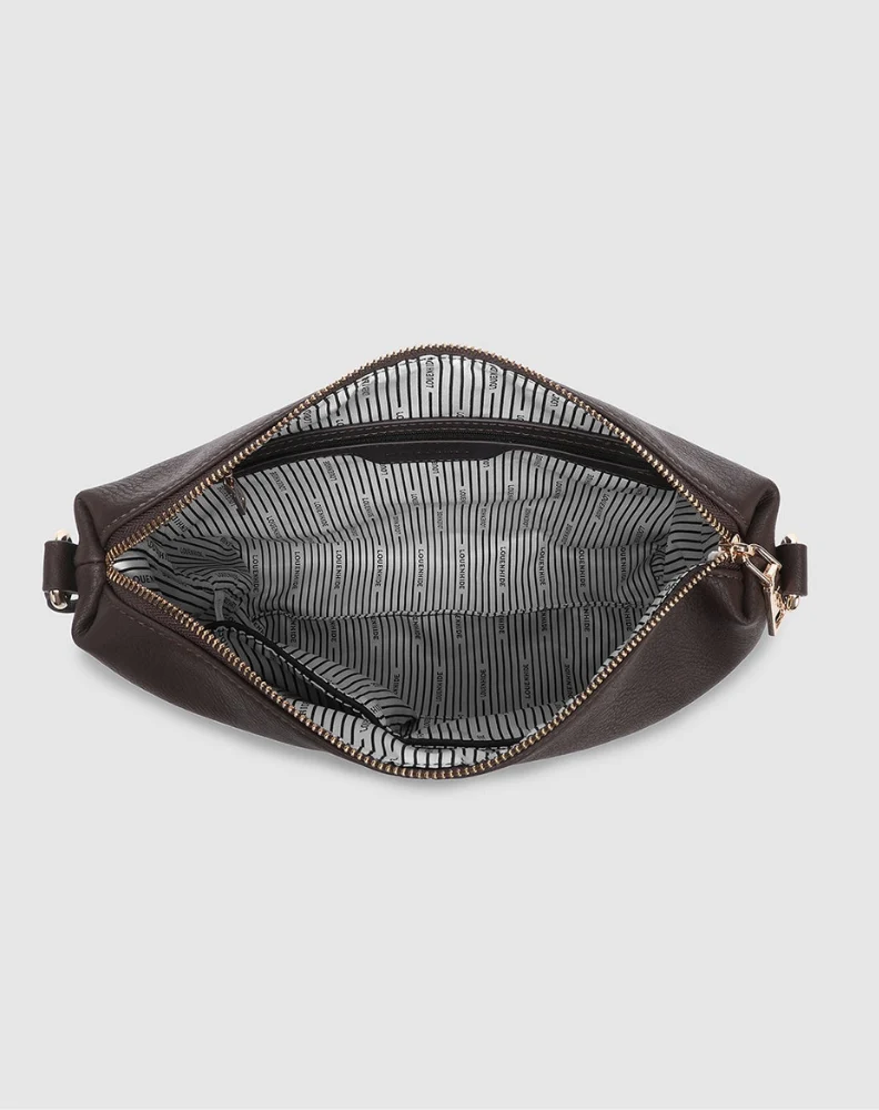 Daisy Stripe Crossbody Bag - Chocolate - Image 4