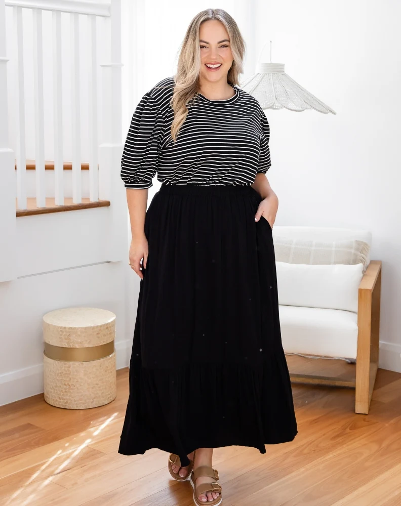 Danielle Maxi Skirt Black - Image 10