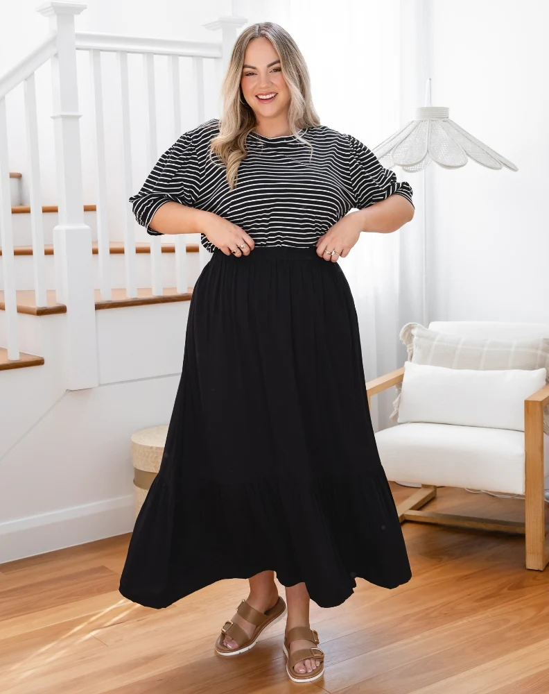 Danielle Maxi Skirt Black - Image 3