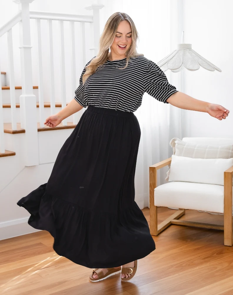 Danielle Maxi Skirt Black - Image 6