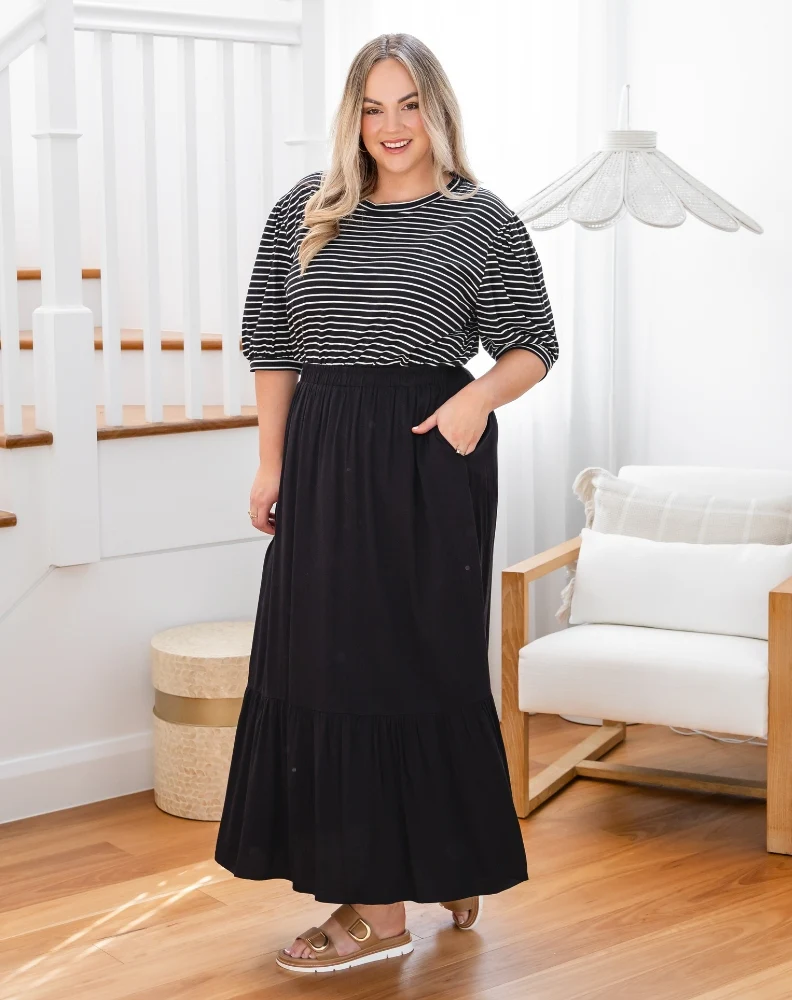 Danielle Maxi Skirt Black - Image 8