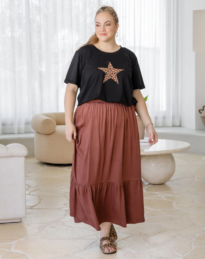 Danielle Maxi Skirt - Chocolate - Image 2