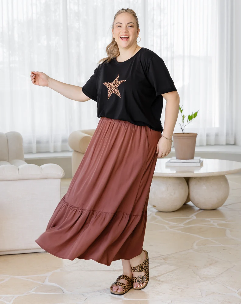 Danielle Maxi Skirt - Chocolate - Image 4