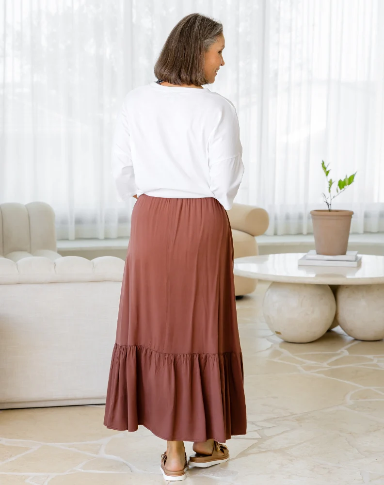 Danielle Maxi Skirt - Chocolate - Image 6