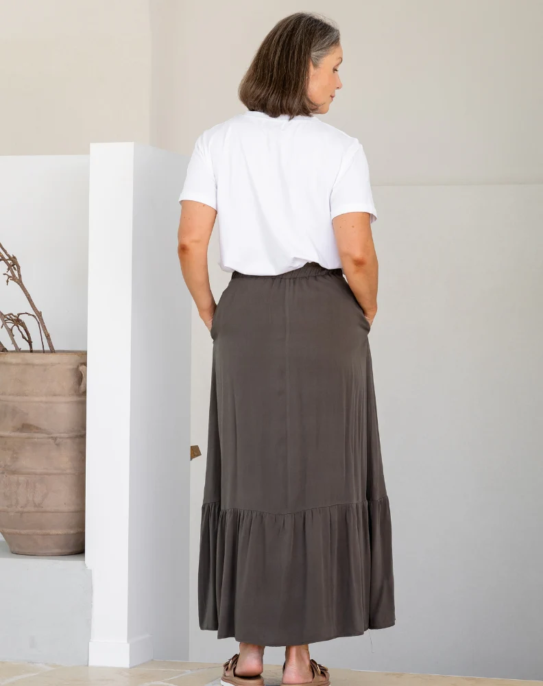 Danielle Maxi Skirt - Khaki - Image 5