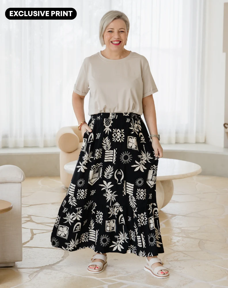 Danielle Maxi Skirt - Margarita Print
