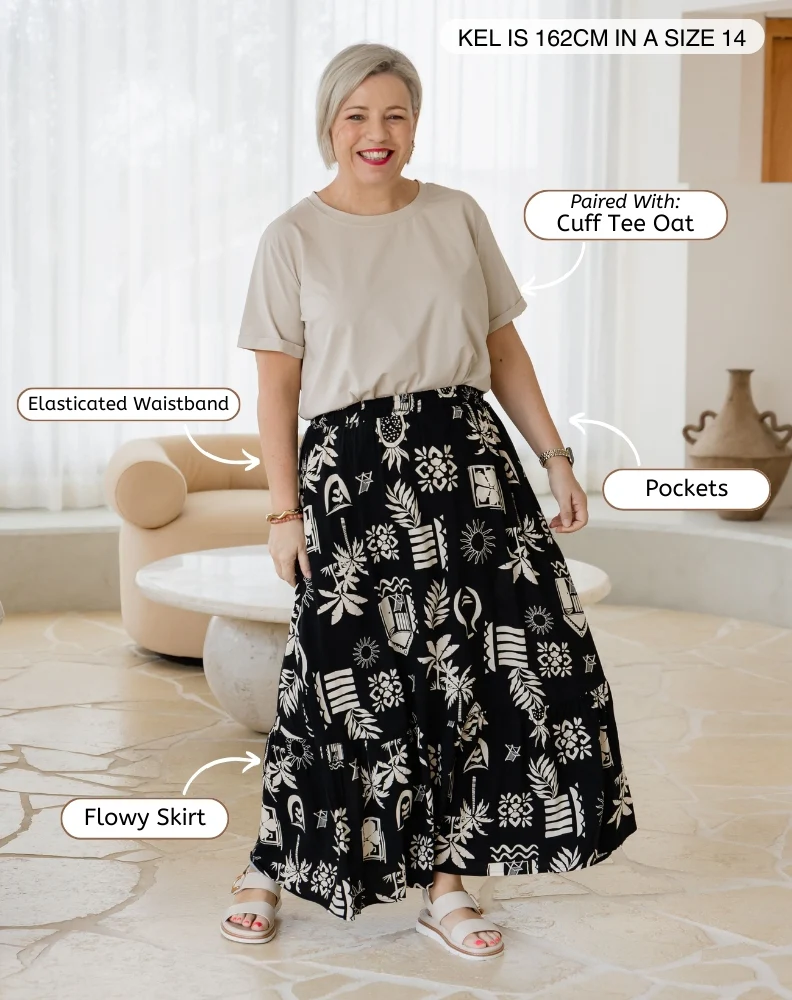 Danielle Maxi Skirt - Margarita Print - Image 2