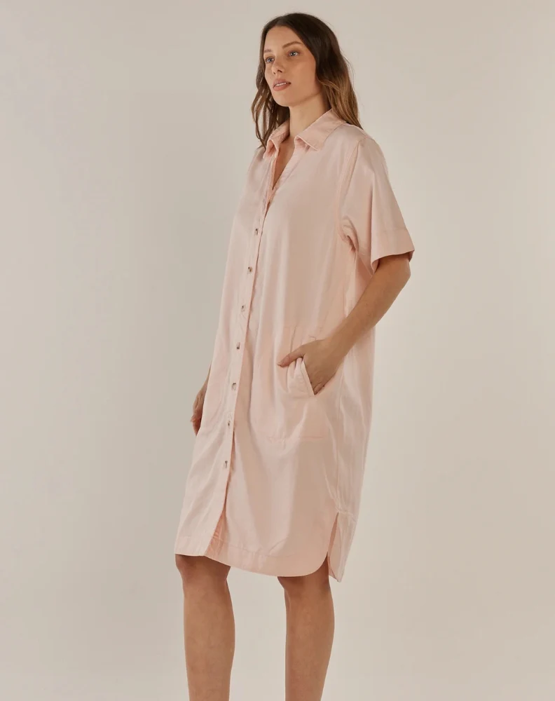 Dawson Denim Dress - Pink - Image 2