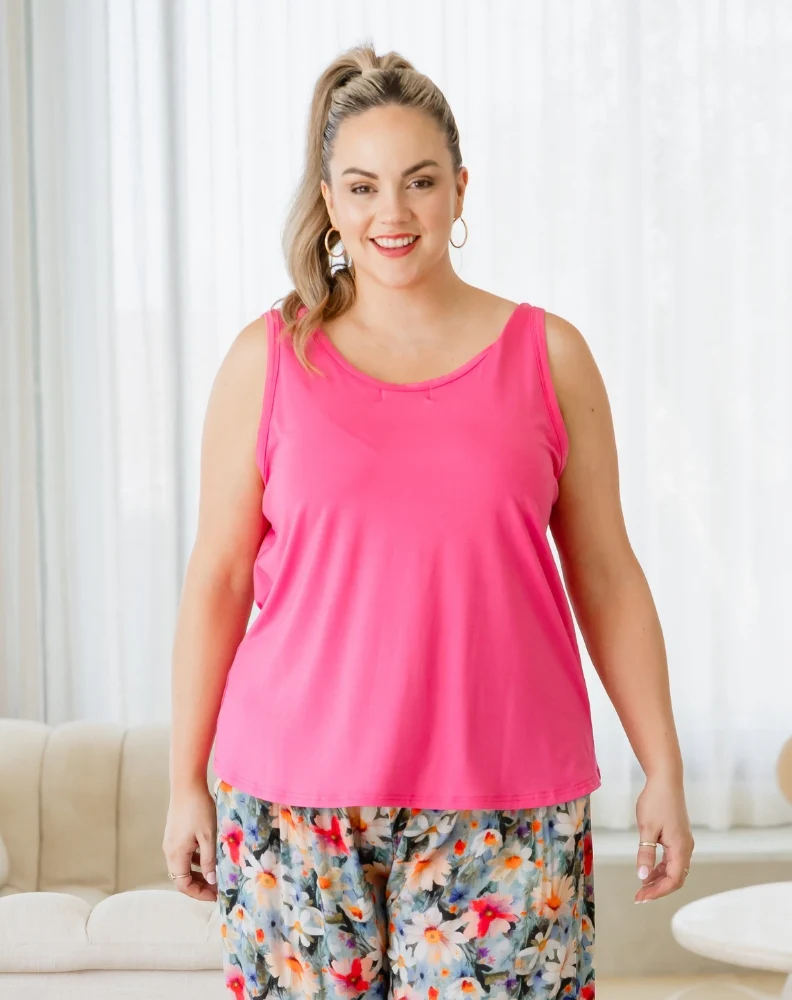 Elena Two-Way Neckline Tank – Candy - Image 4