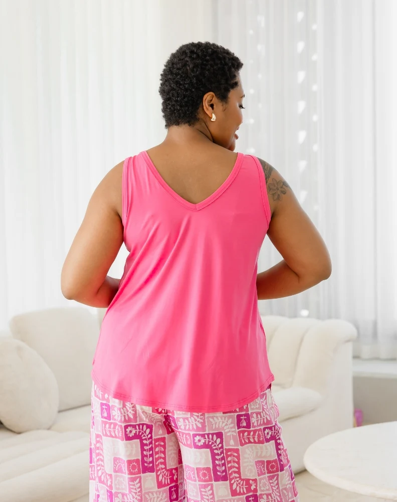 Elena Two-Way Neckline Tank – Candy - Image 5