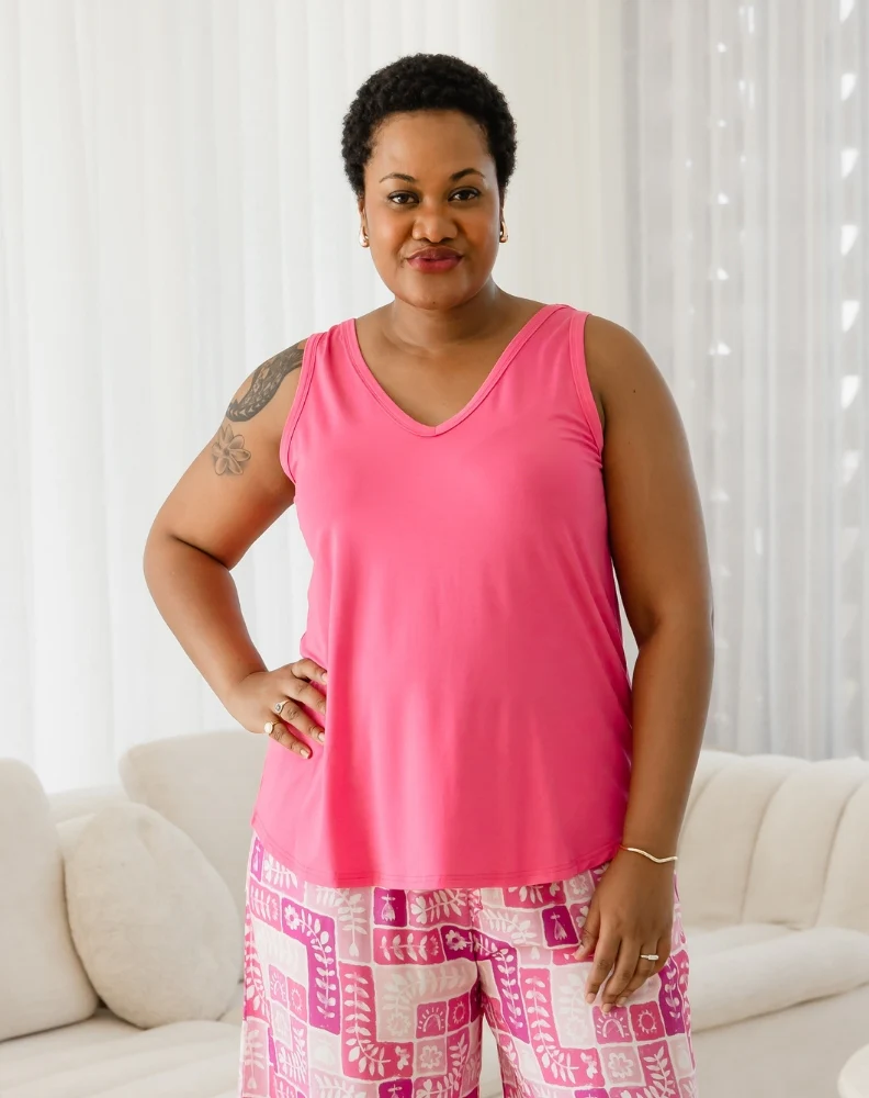 Elena Two-Way Neckline Tank – Candy - Image 6