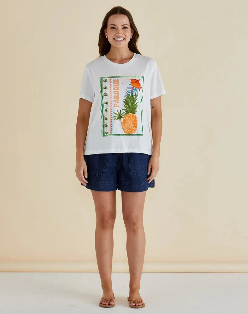 Ellia Crew Tee - Paradise Beach - Image 2