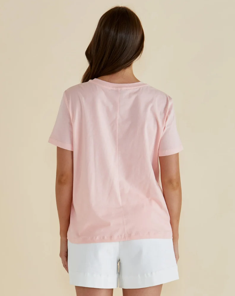 Ellia Crew Tee - Santorini Print - Image 3