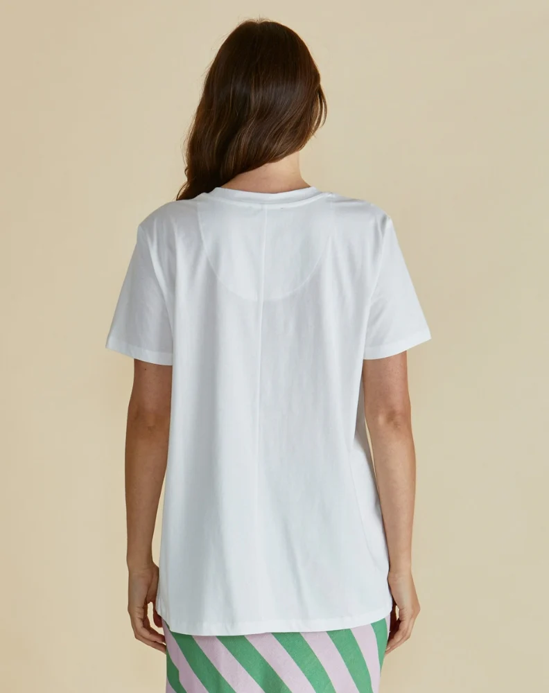Ellia Crew Tee - Verao Print White - Image 3