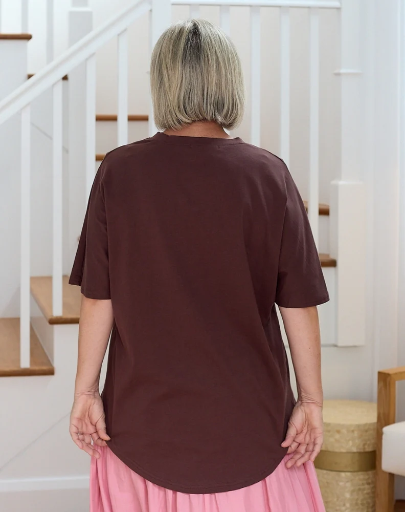 Parker Tee - Chocolate - Image 5