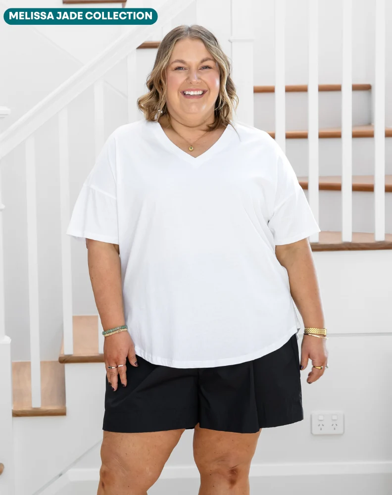 Ellie V-Neck Tee - White