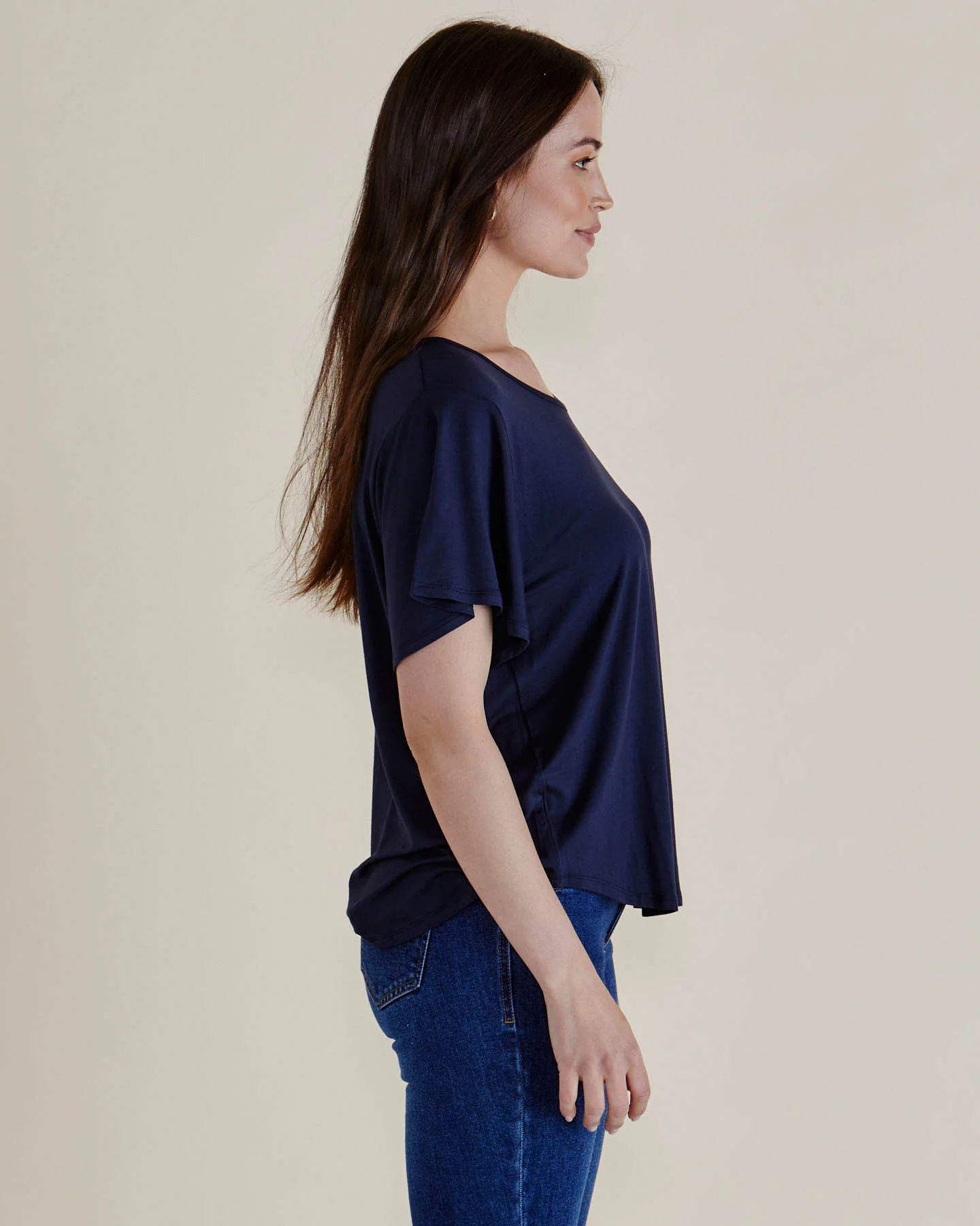 Everleigh Bamboo Tee - Navy - Image 3
