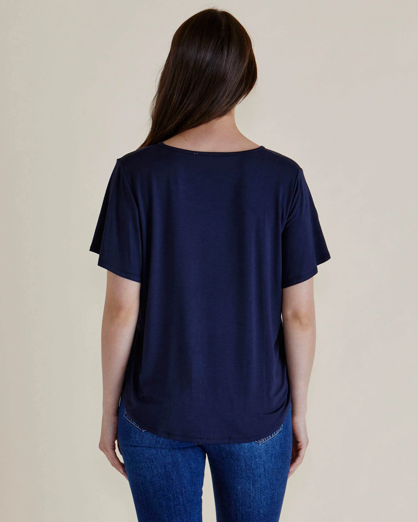 Everleigh Bamboo Tee - Navy - Image 4
