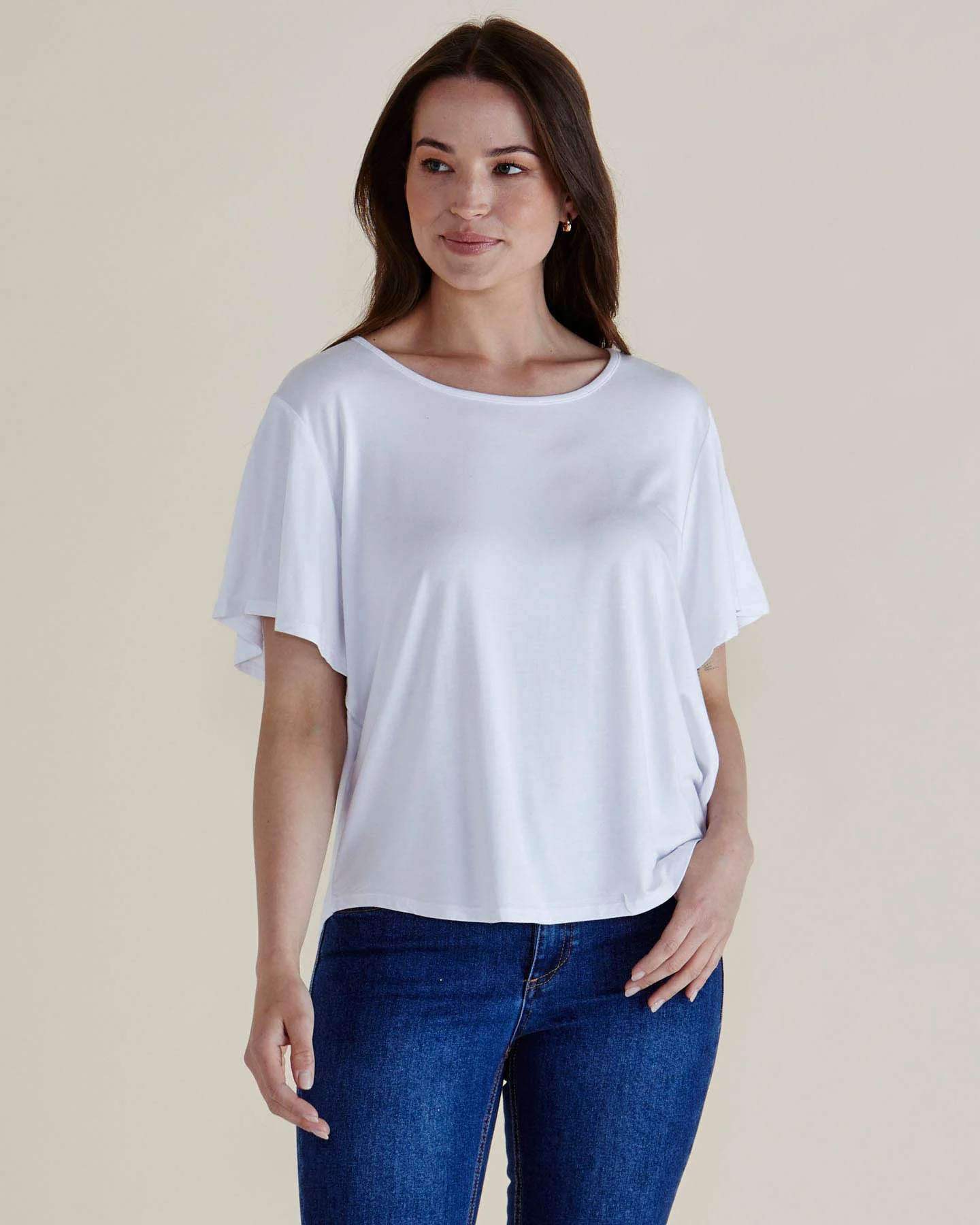 Everleigh Bamboo Tee - White