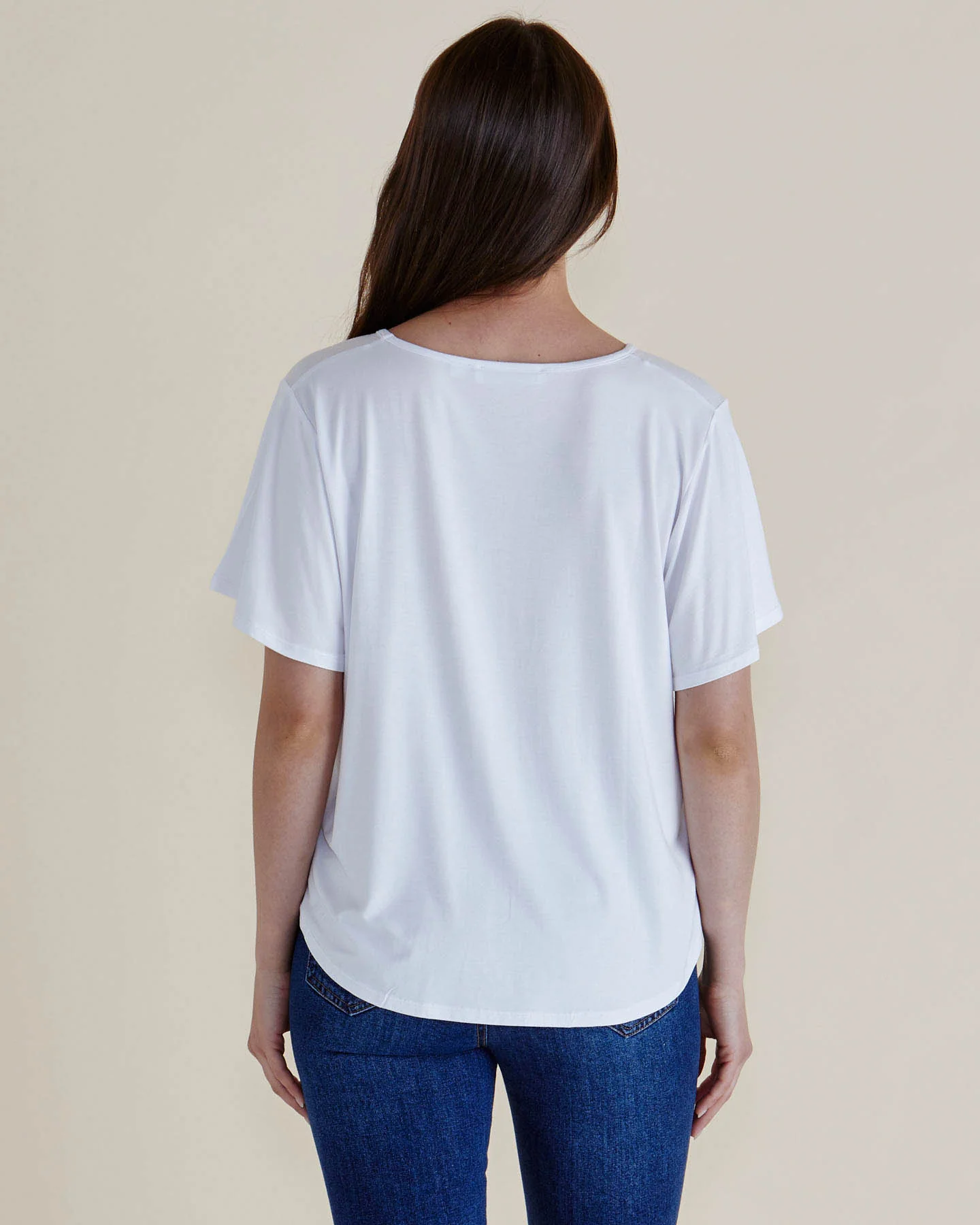 Everleigh Bamboo Tee - White - Image 4