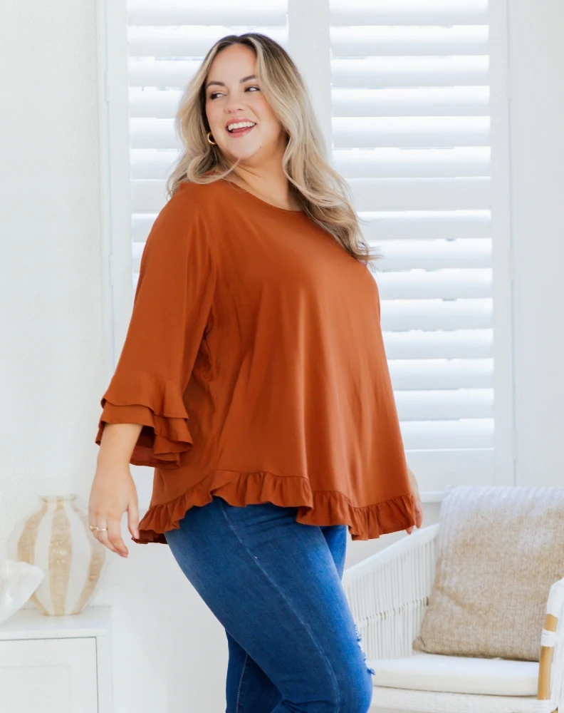 Felicity Top - Tan - Image 3