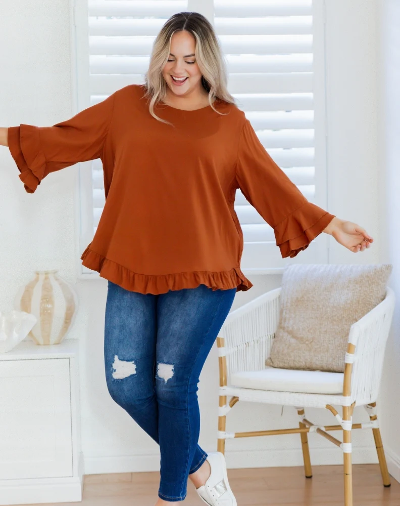 Felicity Top - Tan - Image 5