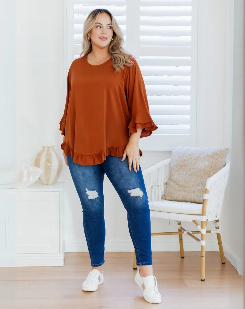 Felicity Top - Tan - Image 6