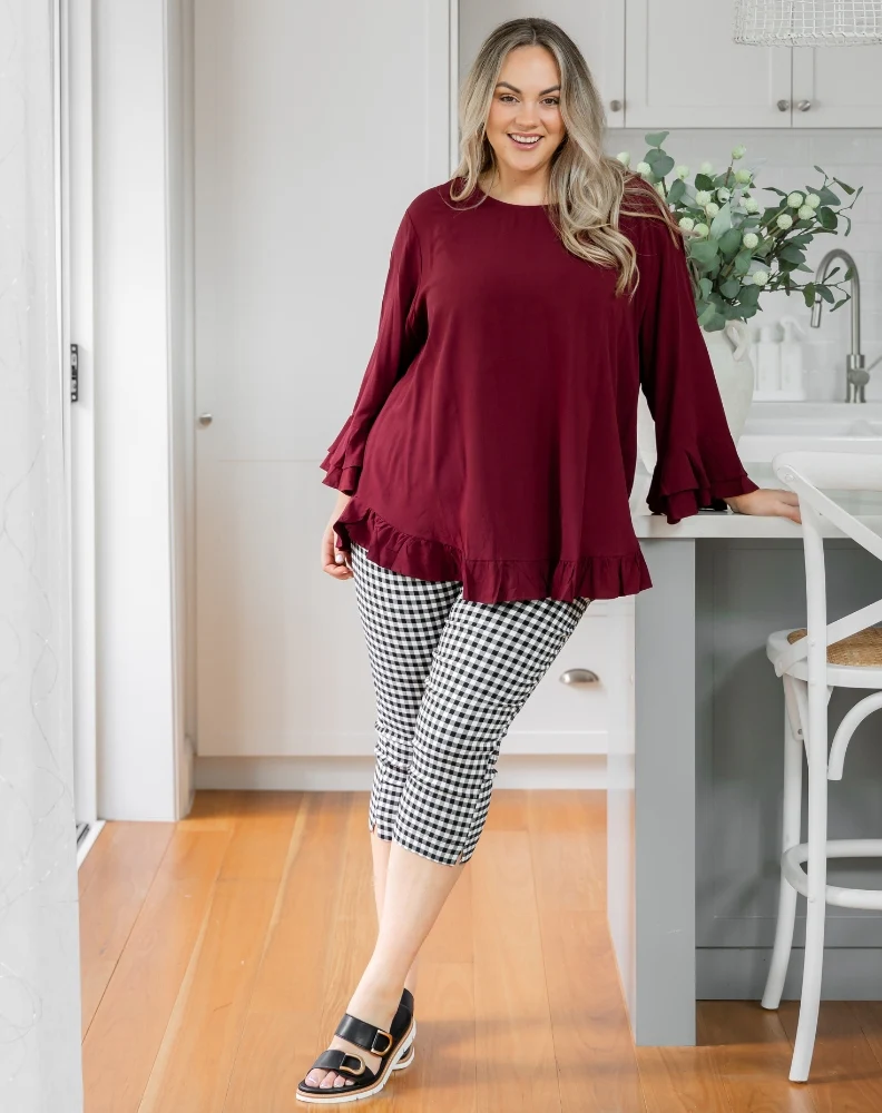 Felicity Top - Wine - Image 3