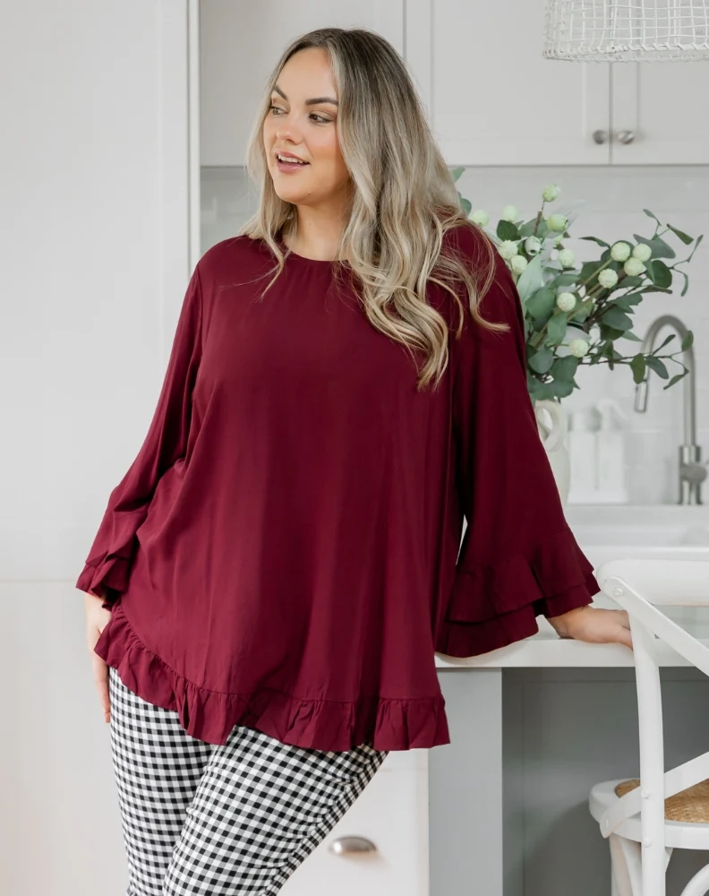 Felicity Top - Wine - Image 5