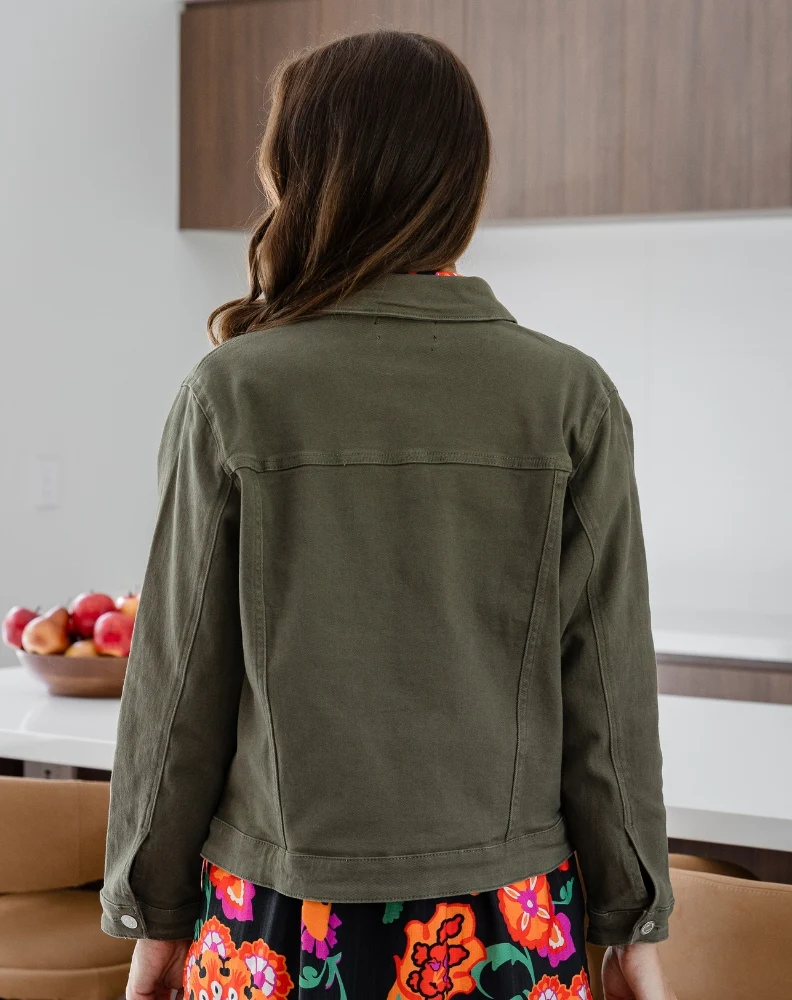 Frankie Jacket With Pockets - Khaki - Image 6