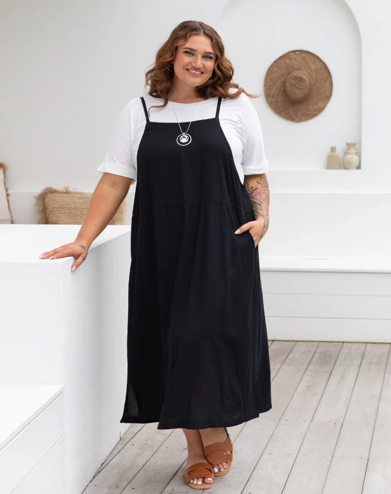 Apron Dress - Black - Image 7