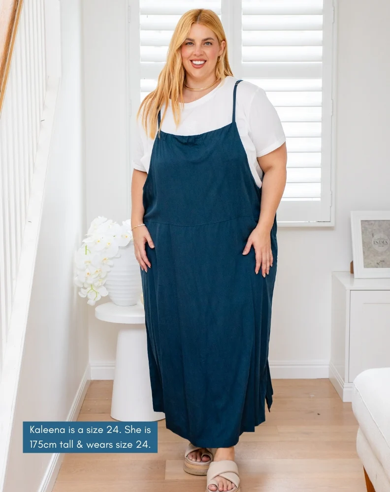 Apron Dress -Teal - Image 7
