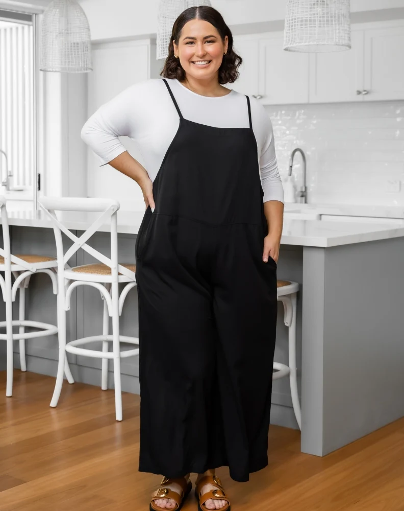 Rayon Overall -Black - Image 3