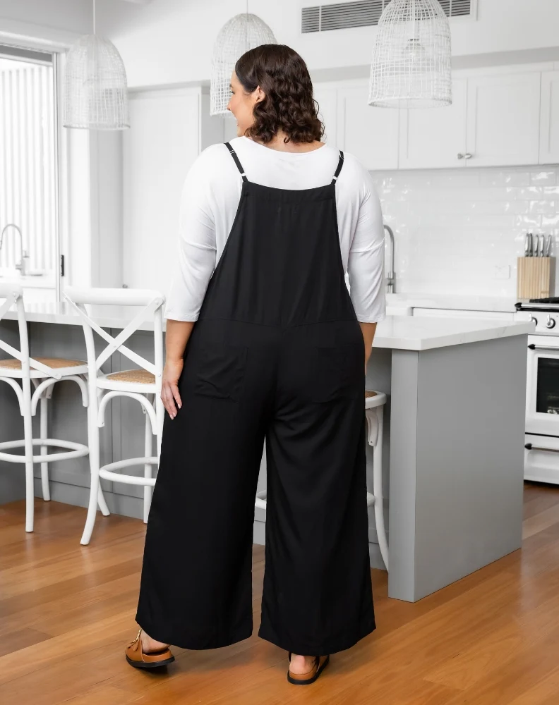 Rayon Overall -Black - Image 7