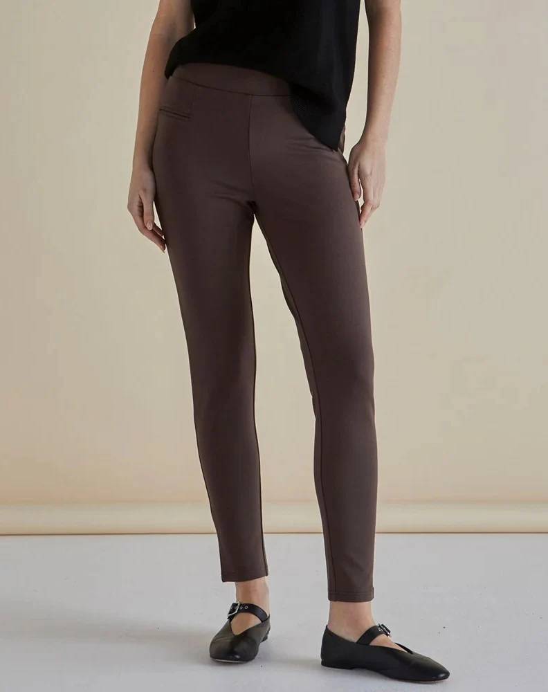 Gwen Ponte Legging - Brown