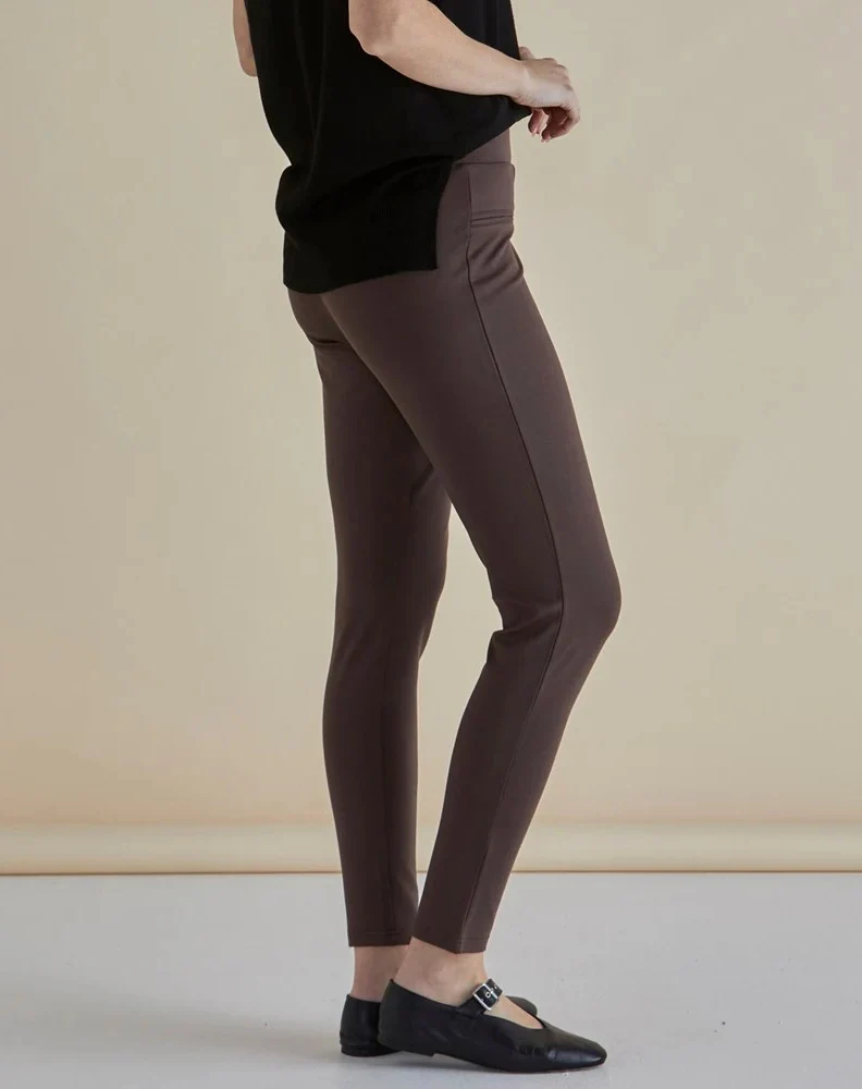 Gwen Ponte Legging - Brown - Image 3