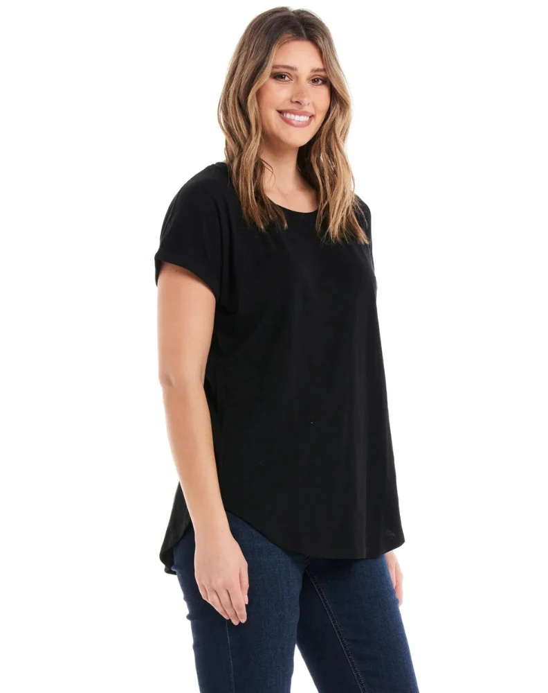 Hailey Short Sleeve Tee - Black - Image 3