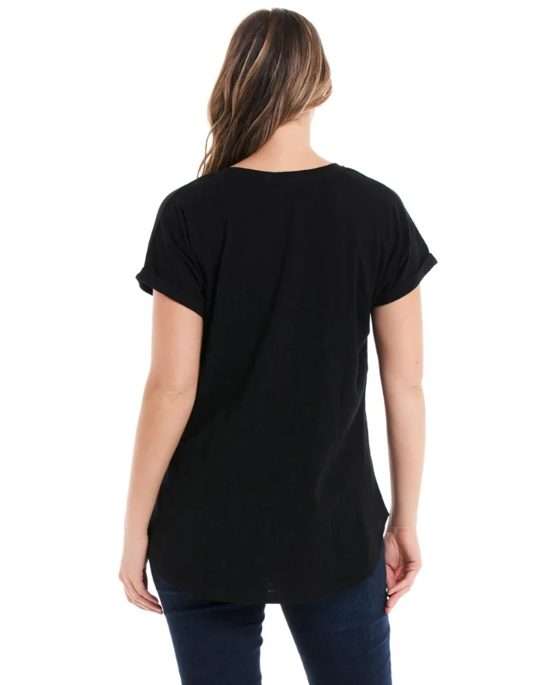 Hailey Short Sleeve Tee - Black - Image 4