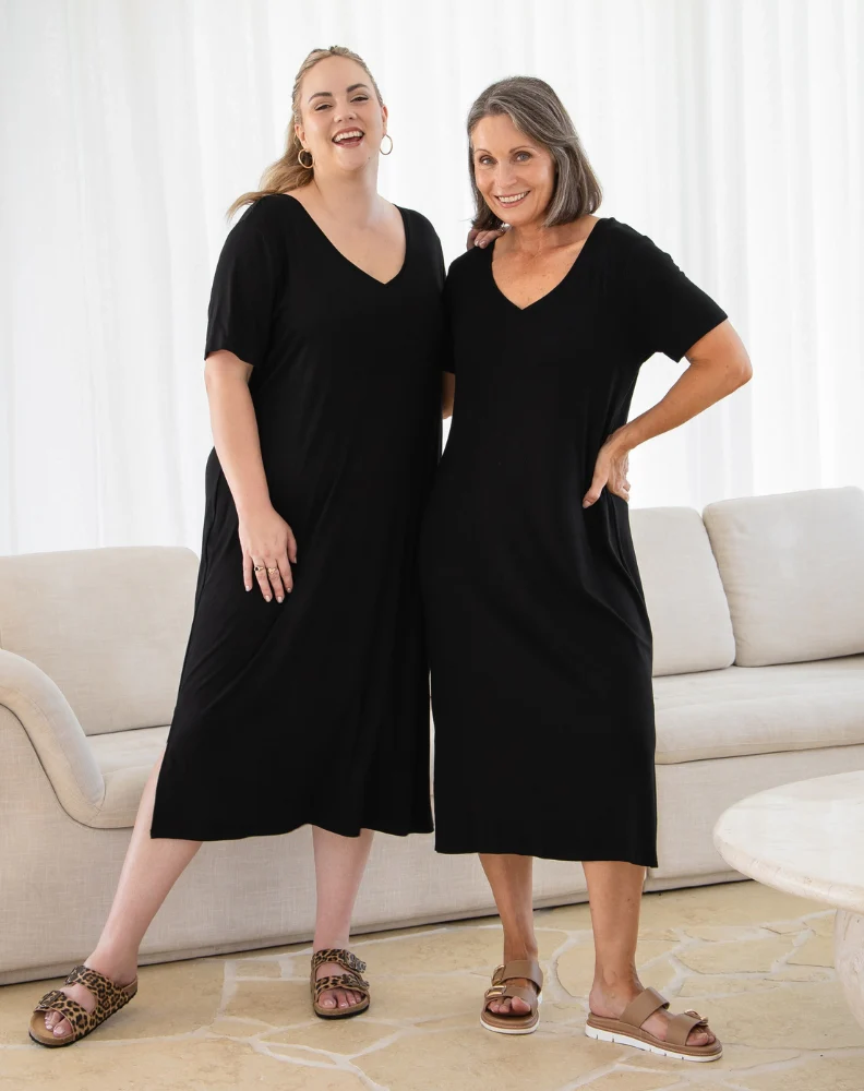 Harper Slip Dress - Black - Image 8