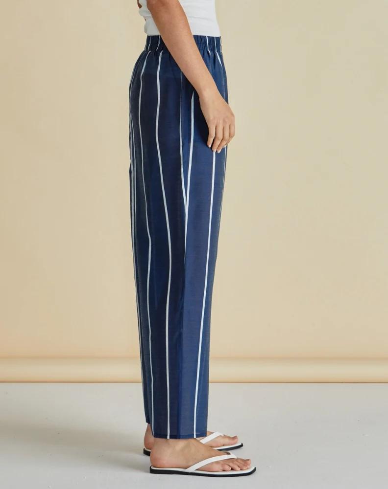Hayman Pantā - Navy/White Stripe - Image 3