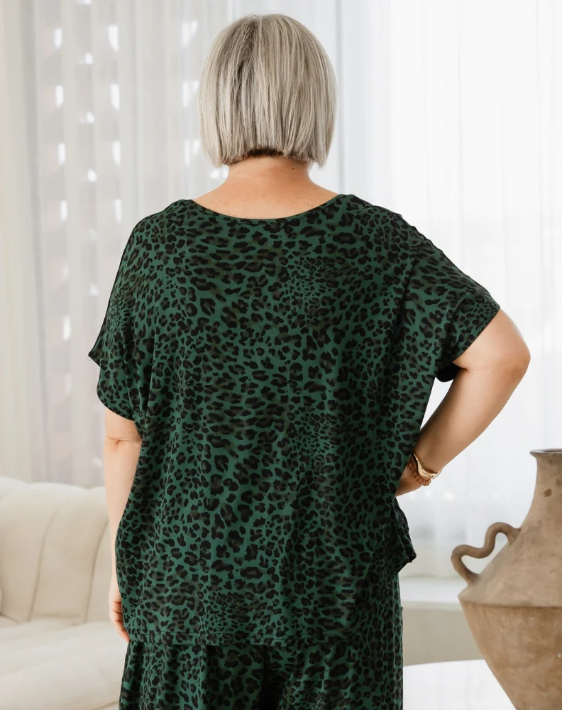 Hazel Top - Green Leopard - Image 6