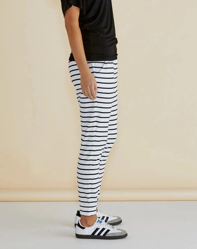 Heidi Pant - White/Black Stripe - Image 3