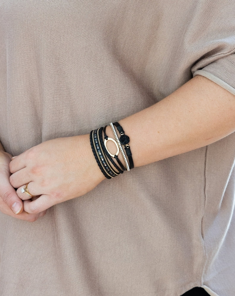 India Bracelet - Black Multi - Image 3