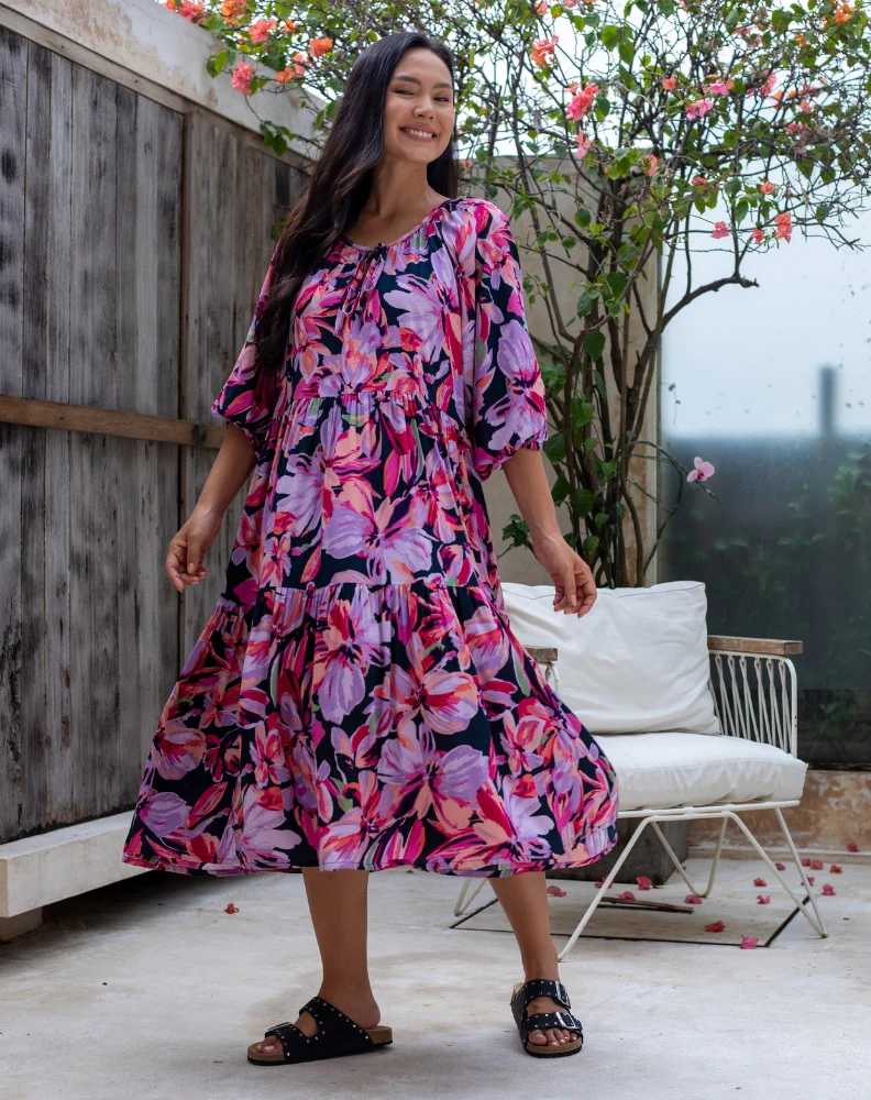 Jackson Midi Dress - Lilac Floral - Image 2