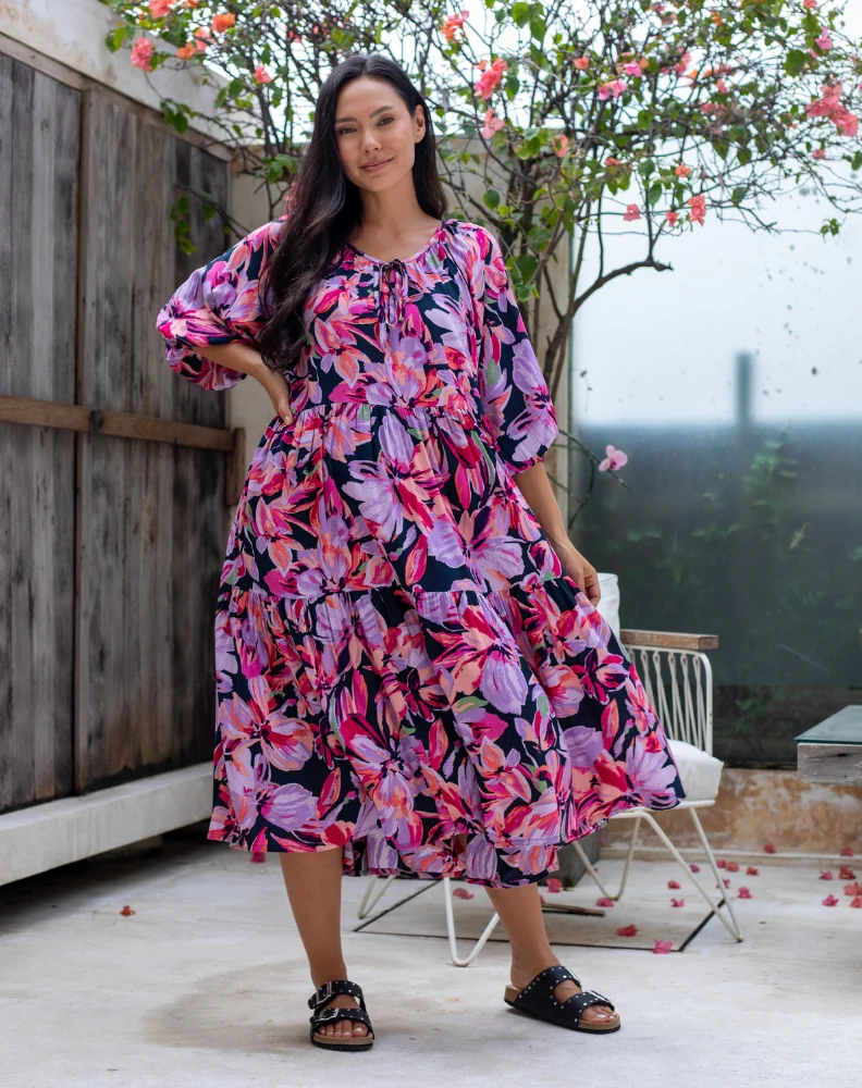 Jackson Midi Dress - Lilac Floral - Image 4
