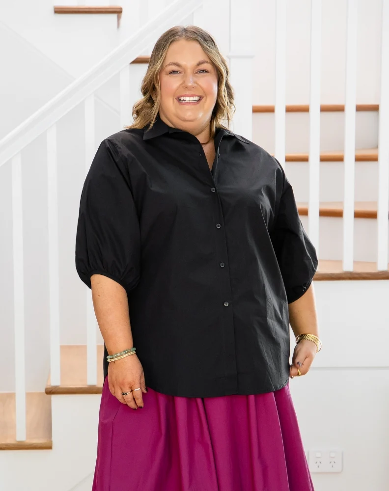 Joanie Shirt - Black - Image 5